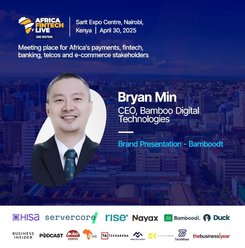 Bryan Min, CEO of Bamboo Digital Technologies will be delivering a brand presentation at Africa Fintech Live 2025